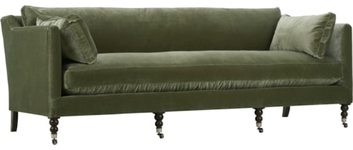 Transitional Sofa with Turned Legs