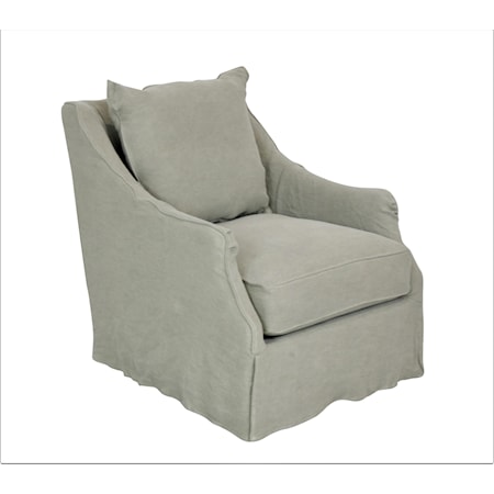 Kate Slipcover Swivel Chair