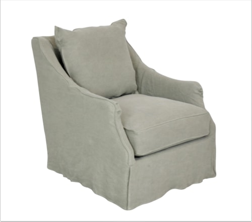 Kate Slipcover Swivel Chair