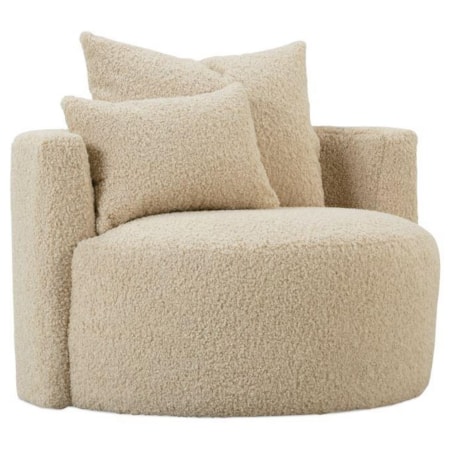 Faux Shearling Swivel Chair