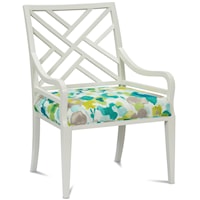 Alice X-Motif Backed Upholstered Chair