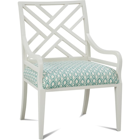 Alice X-Motif Backed Upholstered Chair