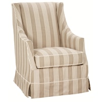 Hayward Slipcovered Skirted Chair in Contemporary Furniture Style