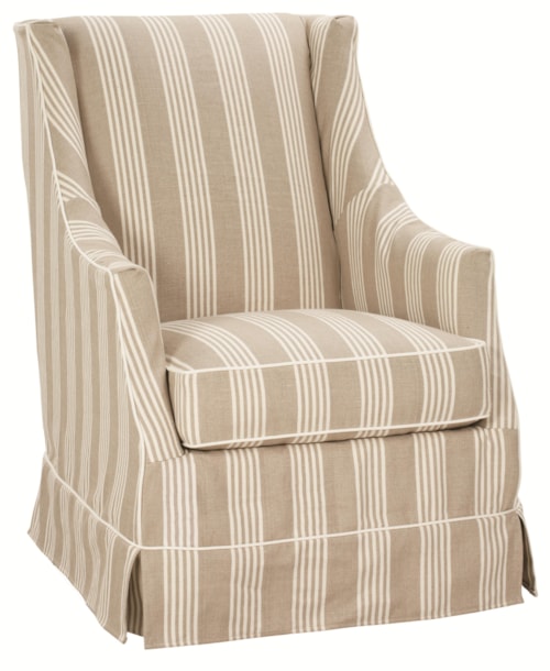 Hayward Slipcovered Skirted Chair in Contemporary Furniture Style