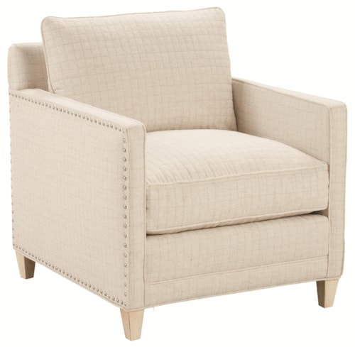 Springfield Modern Lounge Chair with Nail Head Trim