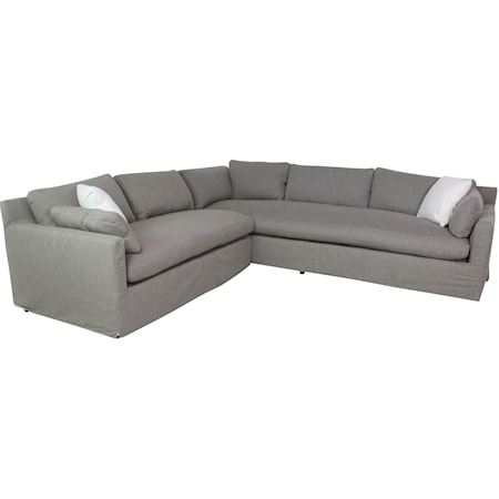 Slip Covered Sectional