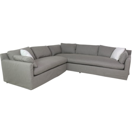 Slip Covered Sectional