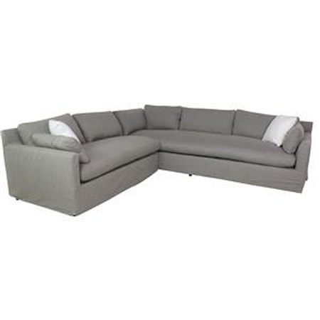 Slip Covered Sectional