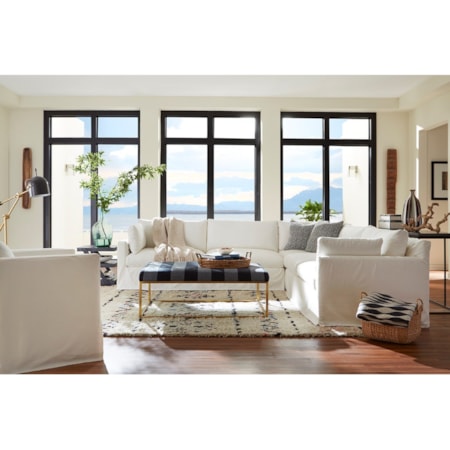 Slip Covered Sectional
