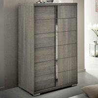 Contemporary Weathered Gray Chest of Drawers