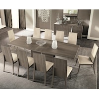 Eleven Piece Weathered Grey Dining Set