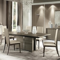Seven Piece Weathered Grey Dining Set