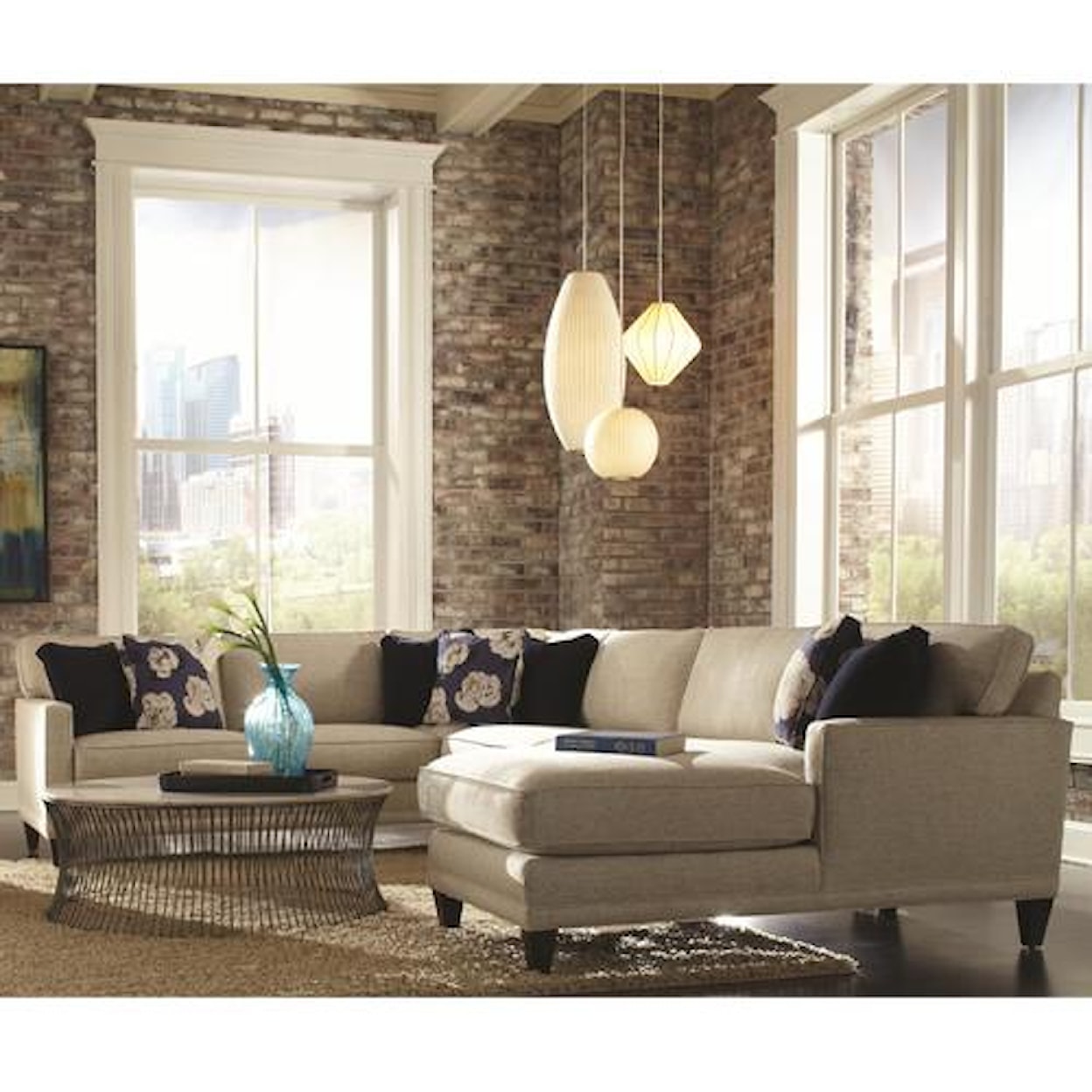 Rowe Townsend Three Piece Sectional Sofa Group