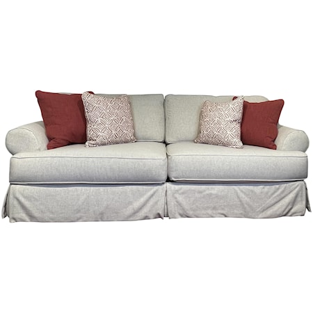 Traditional 2 Seat Sofa With Slipcover
