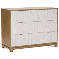 Contemporary Two-Tone Chest with Metal Hardware