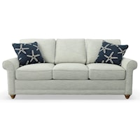 Transitional Stationary Sofa with Rolled Arms