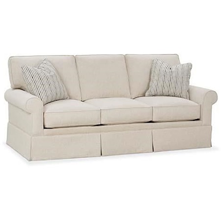 Rolled arm customizable sofa