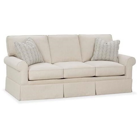 Rolled arm customizable sofa