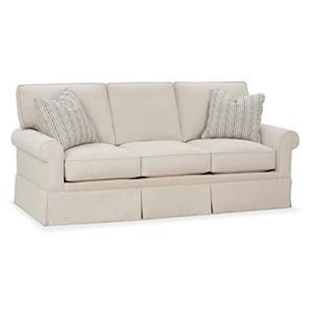 Rolled arm customizable sofa