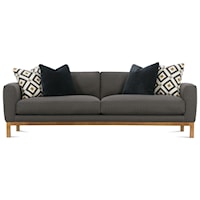 Contemporary Wood Base Sofa