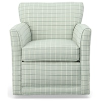 Times Square Upholstered Swivel Chair with Track Arm