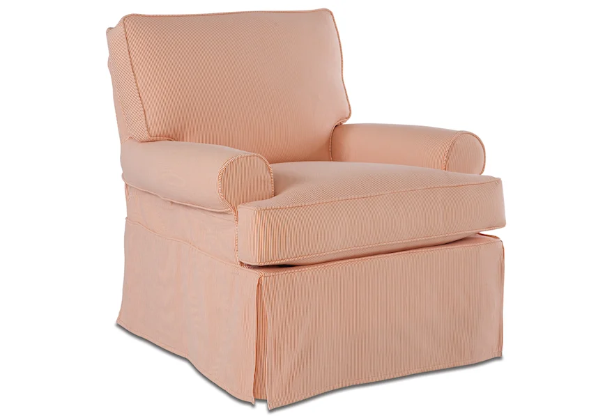 Chairs and Accents Sophie Large Swivel Glider with Slipcover by Rowe at Reeds Furniture