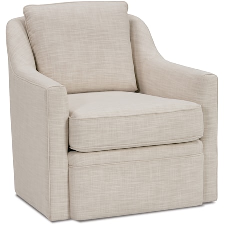 Casual Swivel Chair with Loose Pillow Cushion