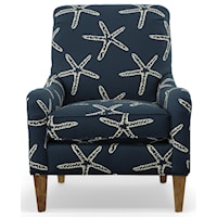 Highland Accent Chair with Exposed Wood Leg
