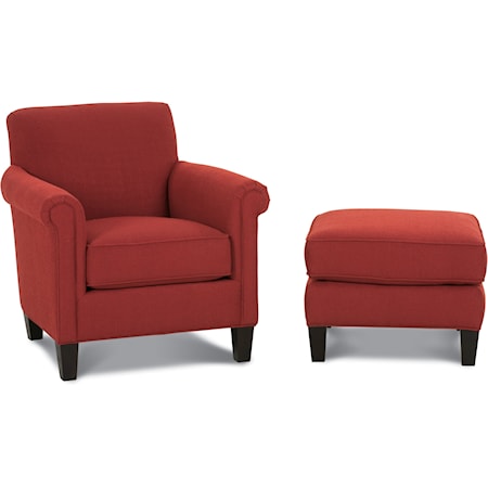 McGuire Chair and Ottoman