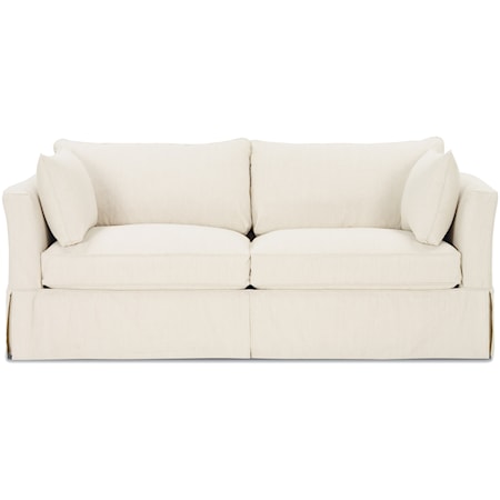 Upholstered Slipcover Stationary Sofa