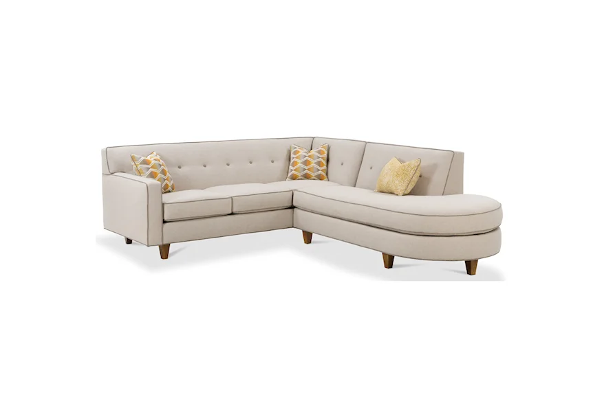Dorset Contemporary 2 Piece Sectional Sofa by Rowe at Baer's Furniture
