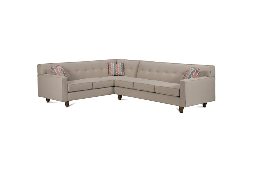 Dorset Corner Sectional with Tufted Back by Rowe at Esprit Decor Home Furnishings