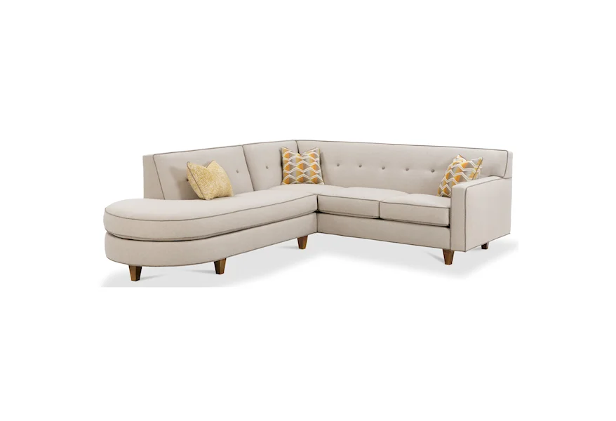 Dorset Contemporary 2 Piece Sectional Sofa by Rowe at Reeds Furniture