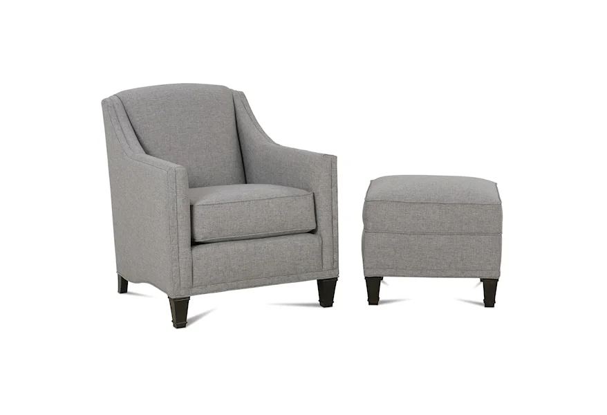 Gibson - Rockford Chair & Ottoman by Rowe at Baer's Furniture