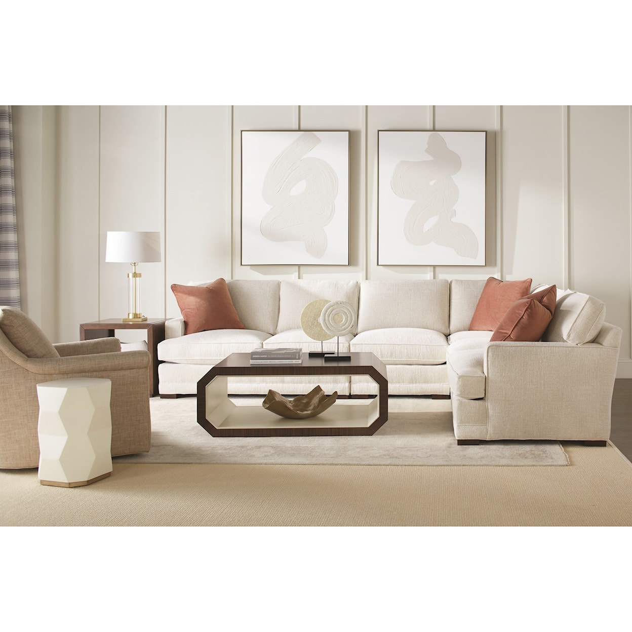 Rowe Grayson 3-Piece Sectional with LSE Corner Sofa