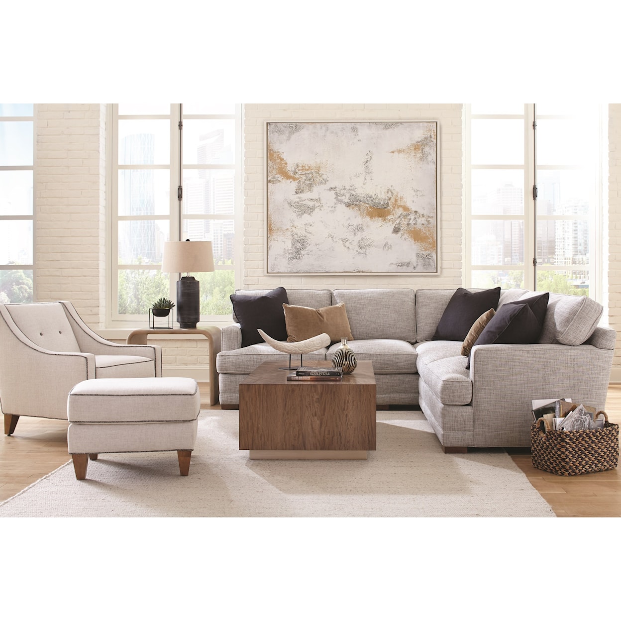 Rowe Grayson 2-Piece Sectional with LSE Corner Sofa