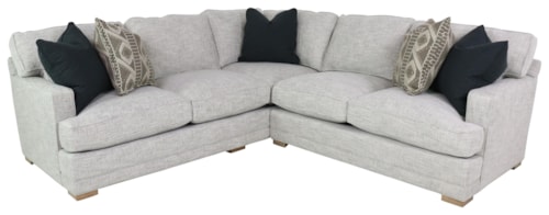 Contemporary 2-Piece Sectional with RSE Corner Sofa