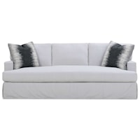 Casual Slipcovered Bench Sofa