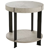 Modern End Table with Metal Legs
