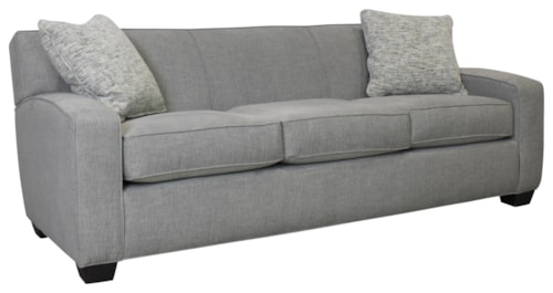 Transitional Sofa with Wood Legs