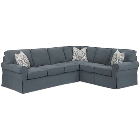 2-Piece Slipcovered Sectional