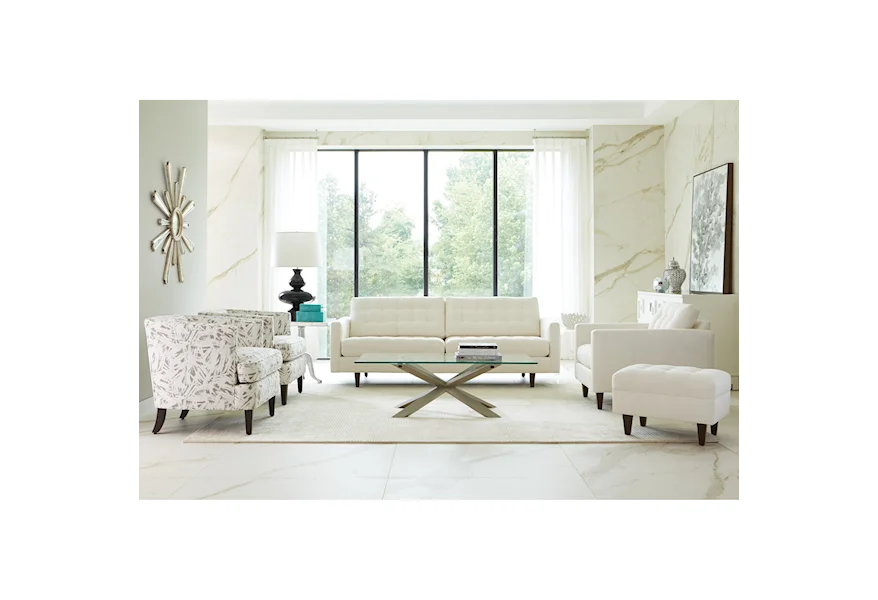 Modern Mix Stationary Living Room Group by Rowe at Saugerties Furniture Mart