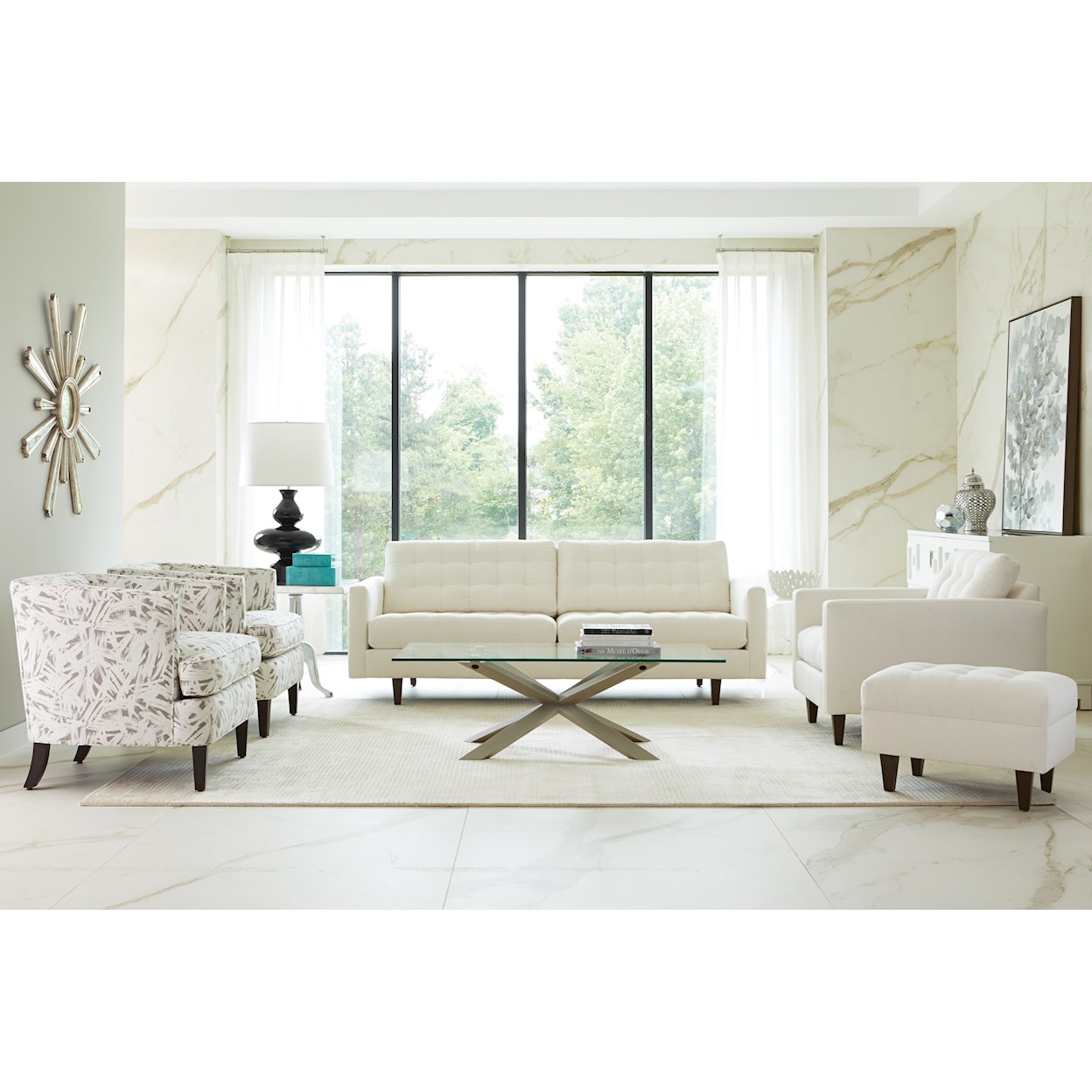 Rowe Modern Mix Stationary Living Room Group