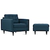 Rowe Modern Mix Chair and Ottoman Set