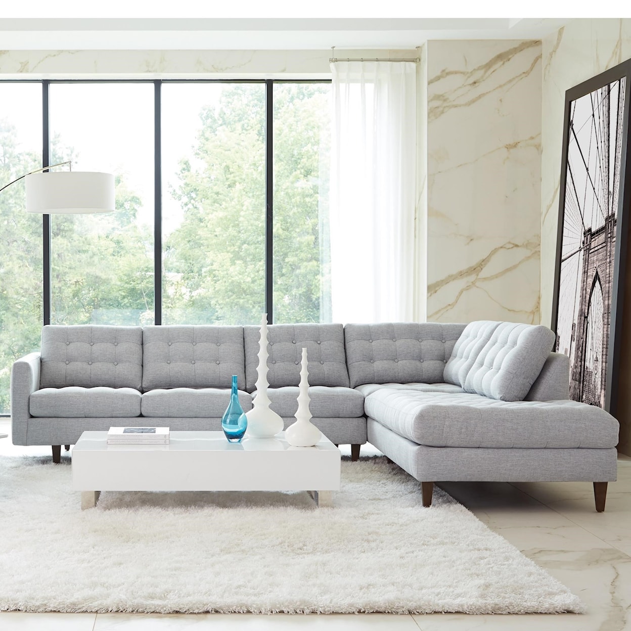 Rowe Modern Mix Sectional Sofa