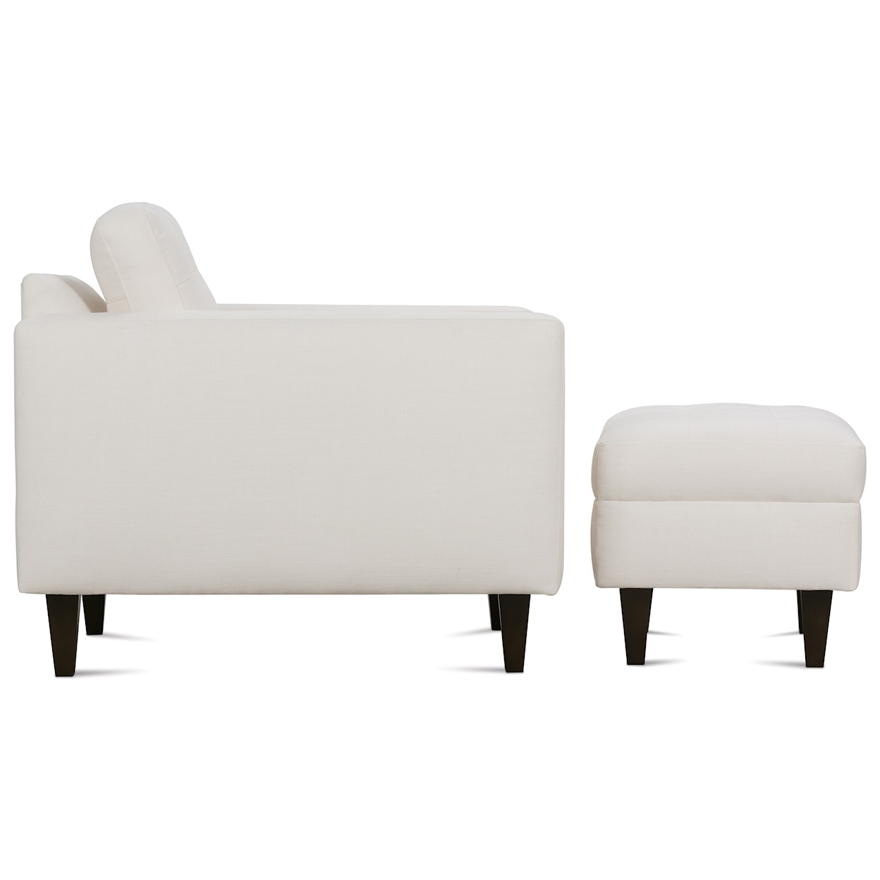 Rowe Modern Mix Chair and Ottoman Set