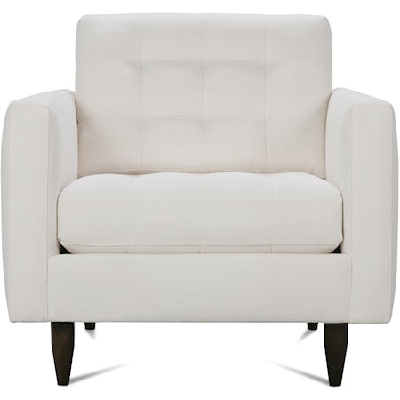 Contemporary Chair with Tufted Seat Back