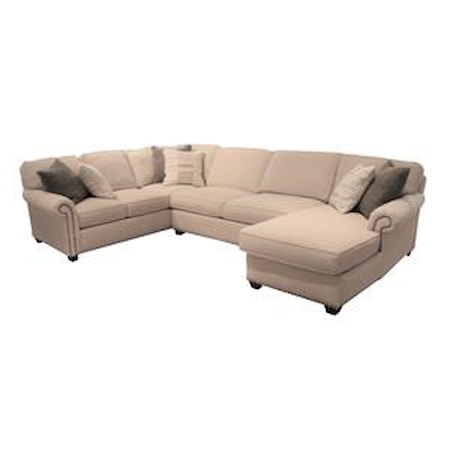 Traditional Three Piece Sectional Sofa