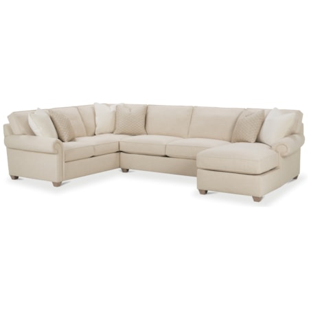Traditional Three Piece Sectional Sofa