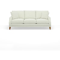 3 Seat Sofa with Scoop Arms, Box Edge Loose Back Cushions and Shaped Legs